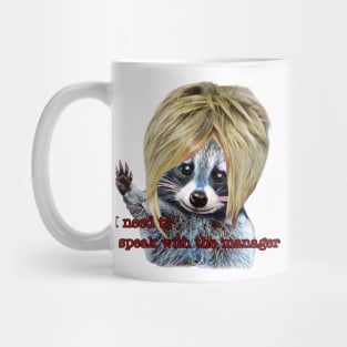 Karen Raccoon (with caption) Mug